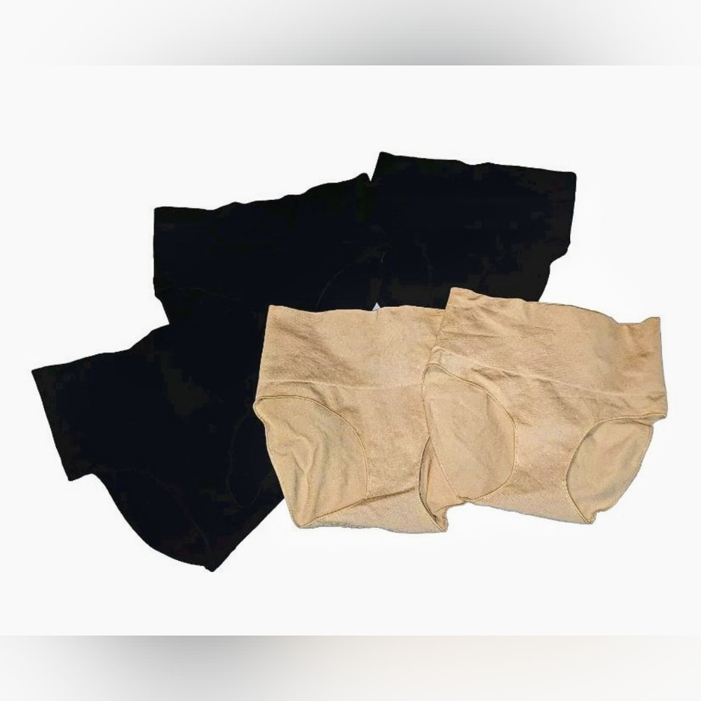 5 Pair Spanx Small Black Beige / Nude Everyday Shaping Breif Panties